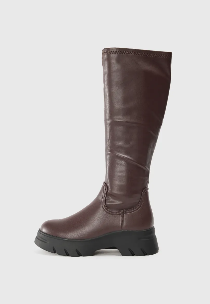 Plateaustiefel - dark brown