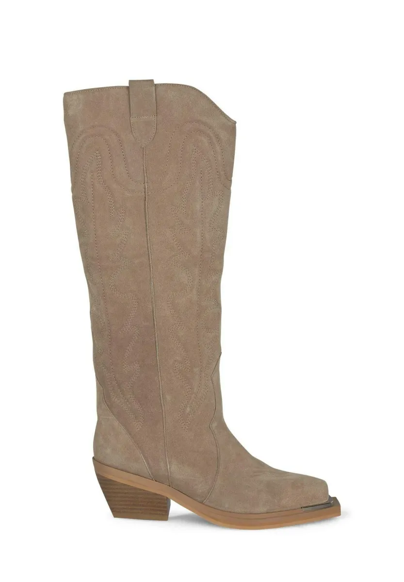 Plateaustiefel - marrón jaspeado