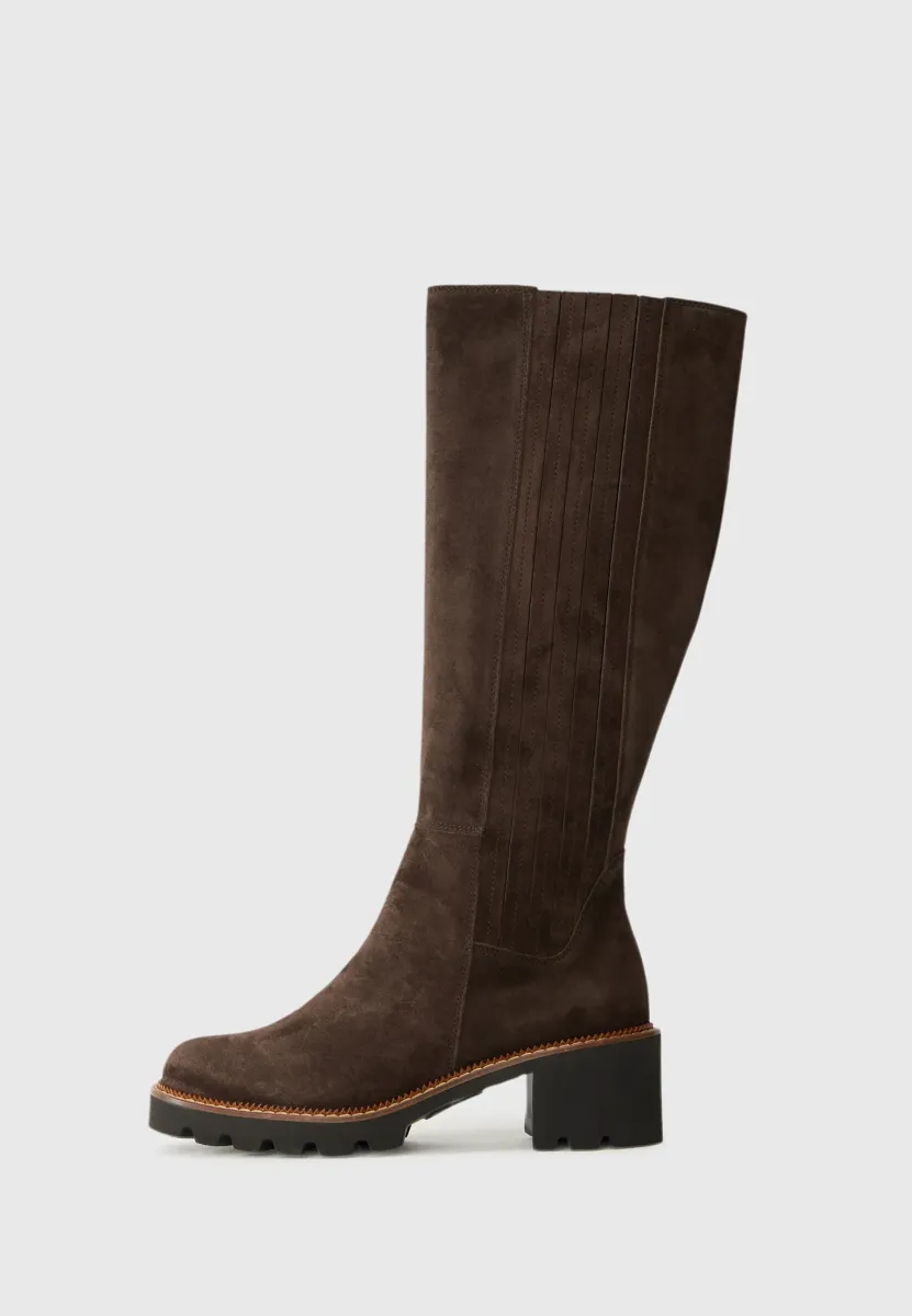 Plateaustiefel - mocca