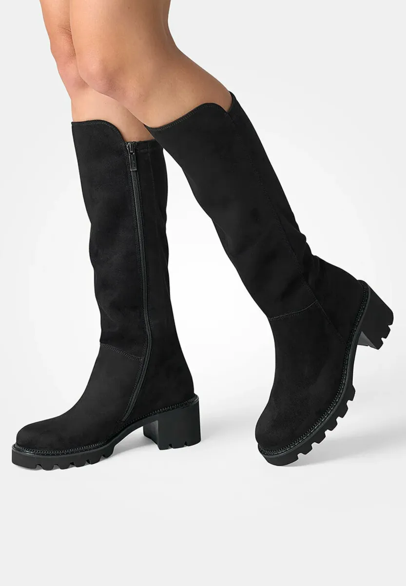 Plateaustiefel - schwarz