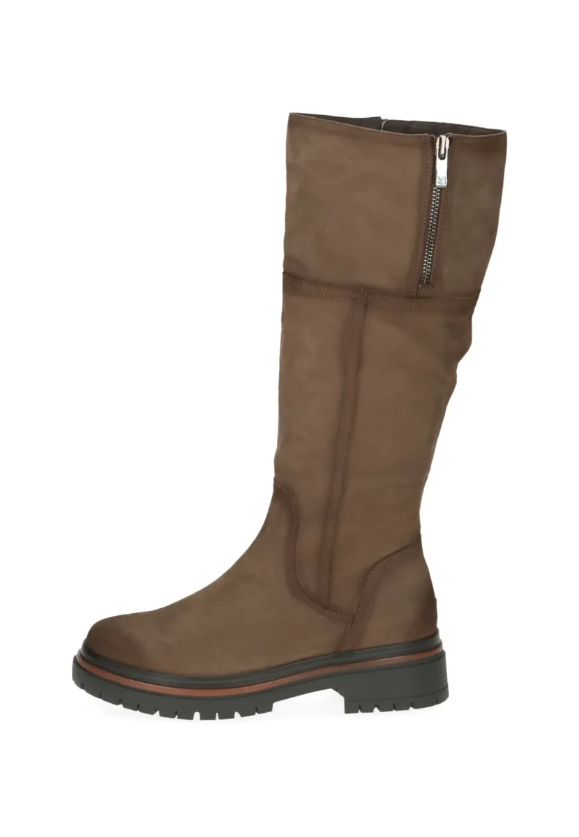 Plateaustiefel - taupe nubuc