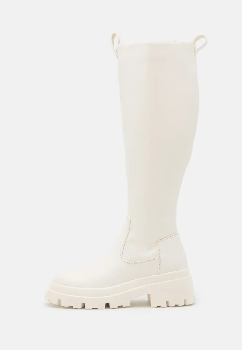 Plateaustiefel - white