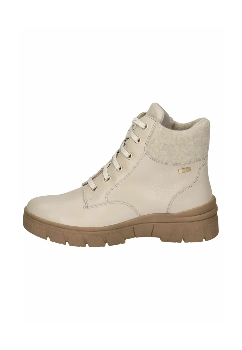 Plateaustiefelette - beige nappa