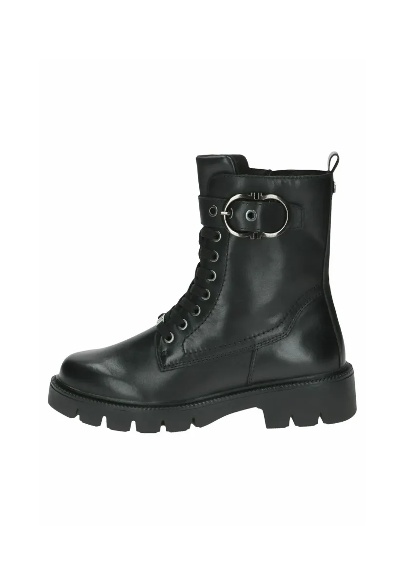 Plateaustiefelette - black nappa