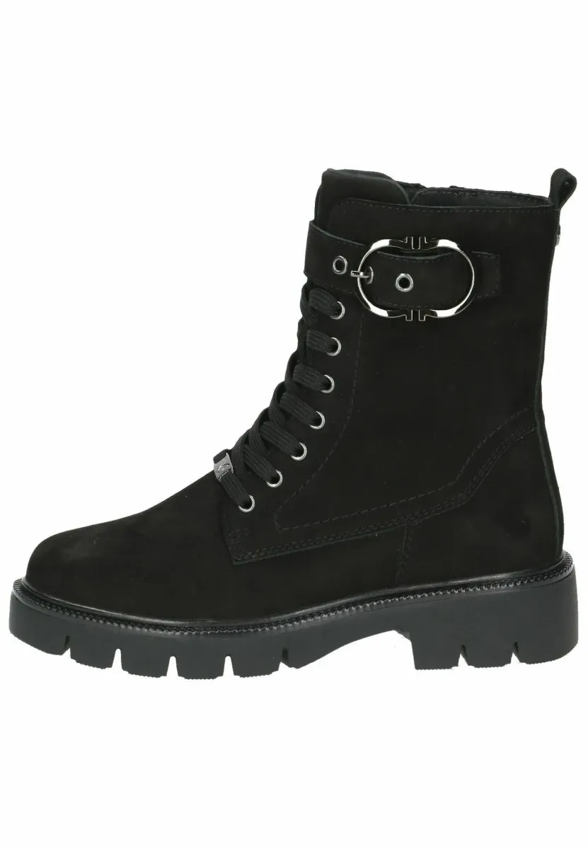 Plateaustiefelette - black nubuc