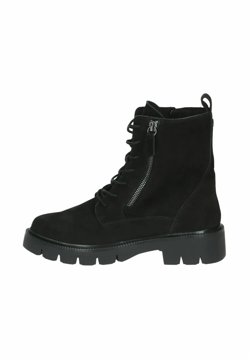 Plateaustiefelette - black nubuc