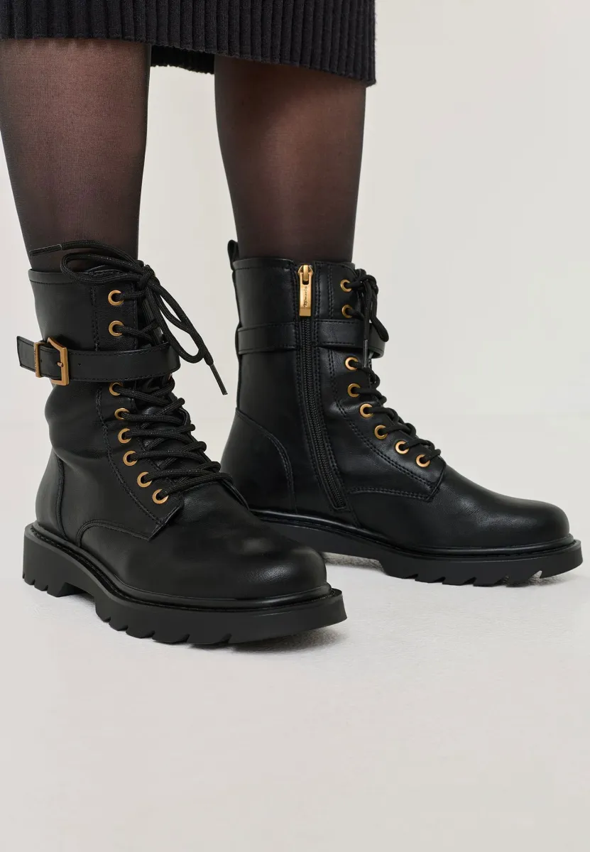 Plateaustiefelette - black