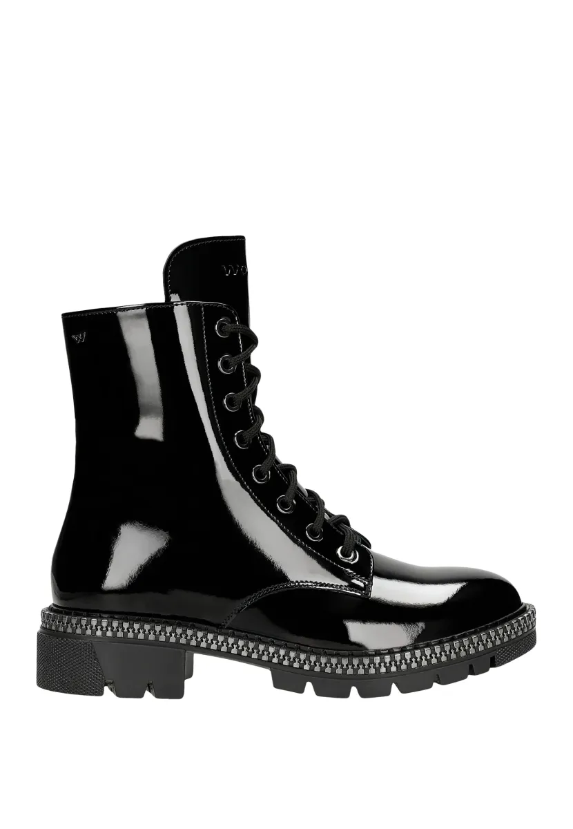 Plateaustiefelette - black