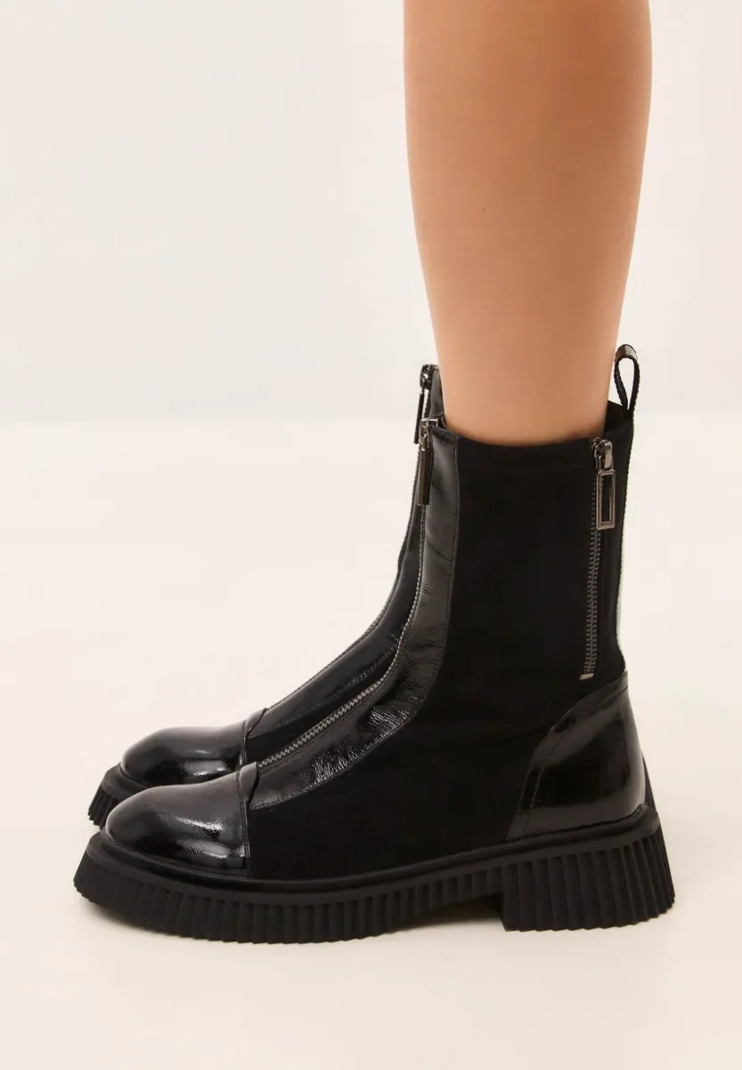 Plateaustiefelette - black