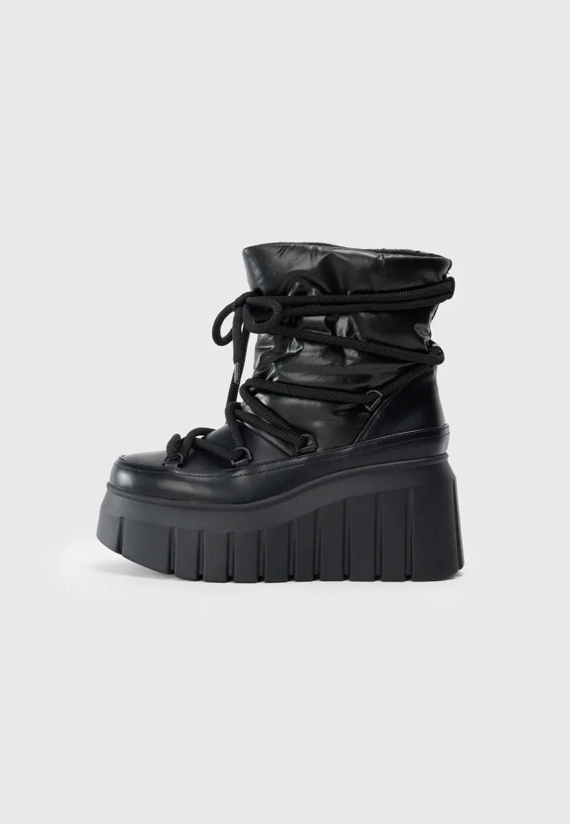Plateaustiefelette - black