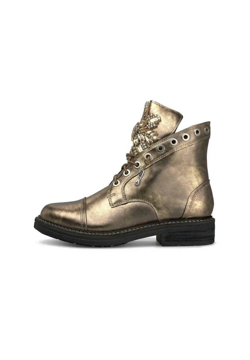 Plateaustiefelette - bronze