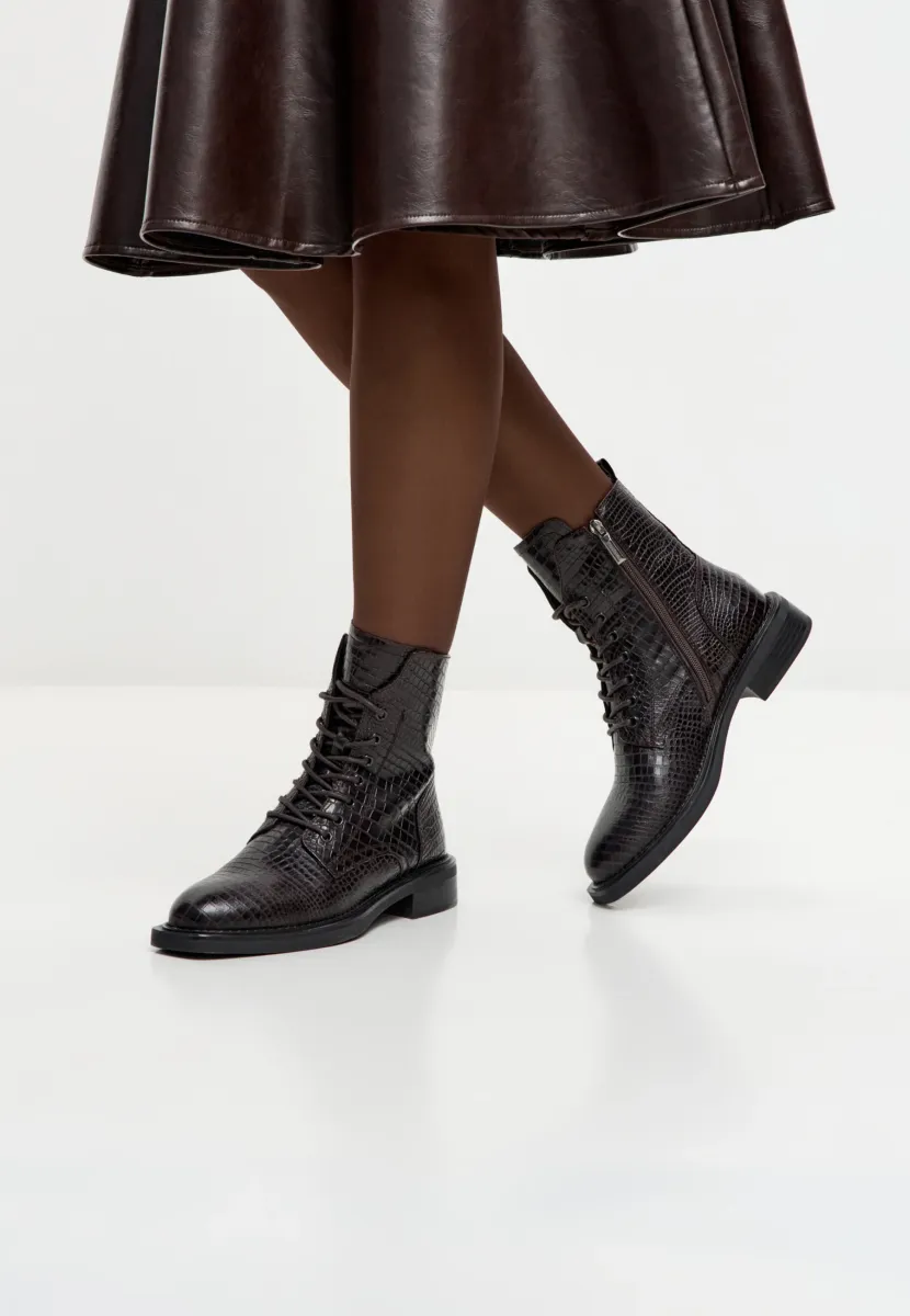 Plateaustiefelette - brown