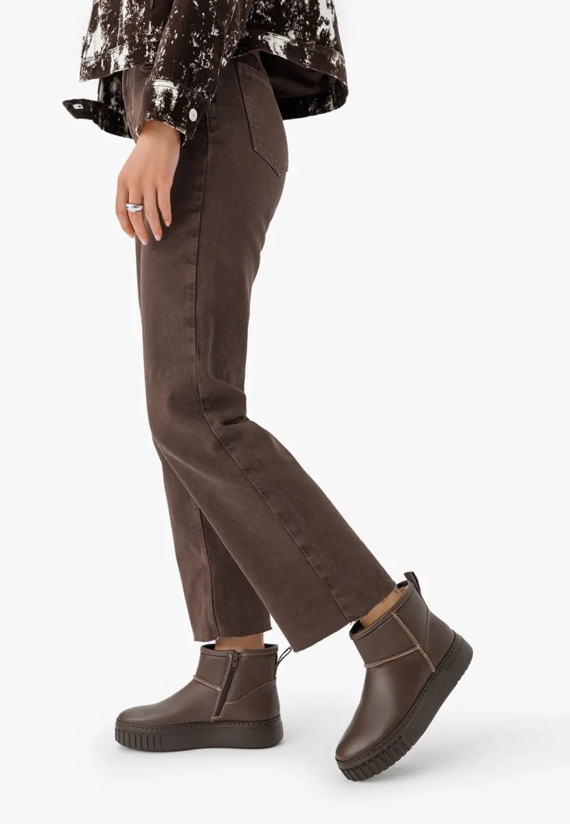 Plateaustiefelette - brown