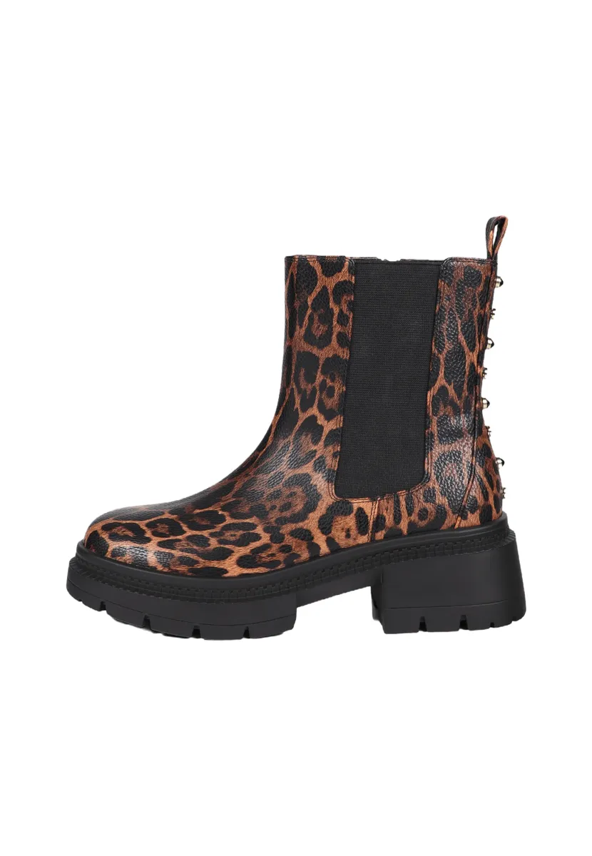 Plateaustiefelette - leopard