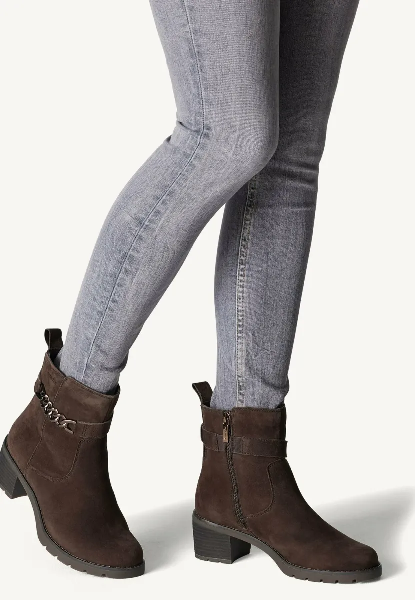 Plateaustiefelette - mocca suede
