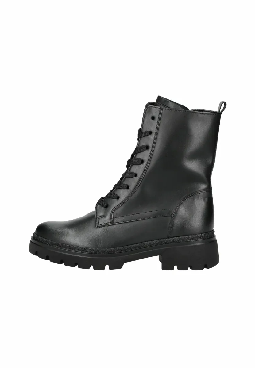 Plateaustiefelette - schwarz mel