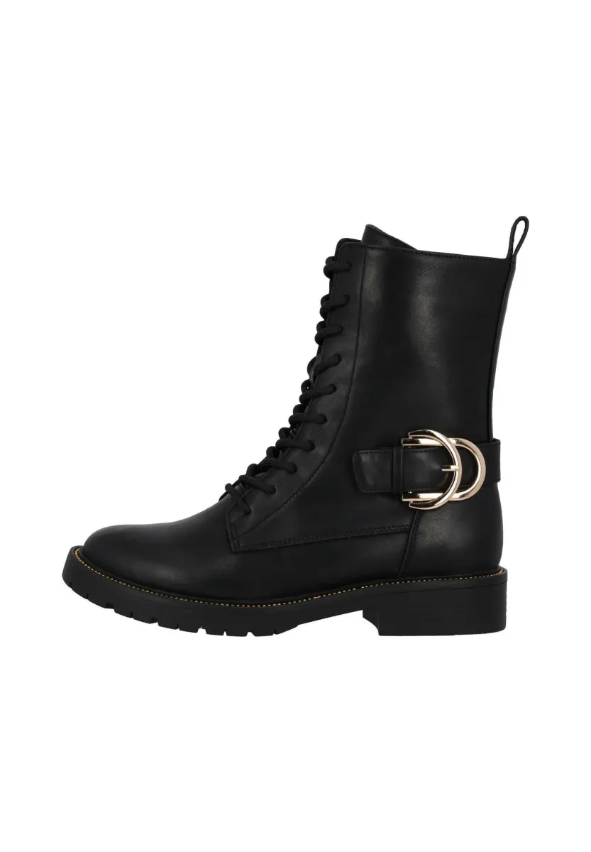 Plateaustiefelette - schwarz