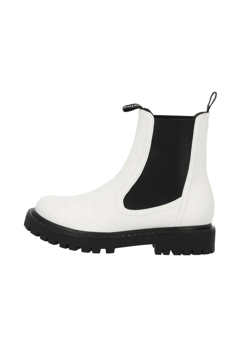 Plateaustiefelette - weiß