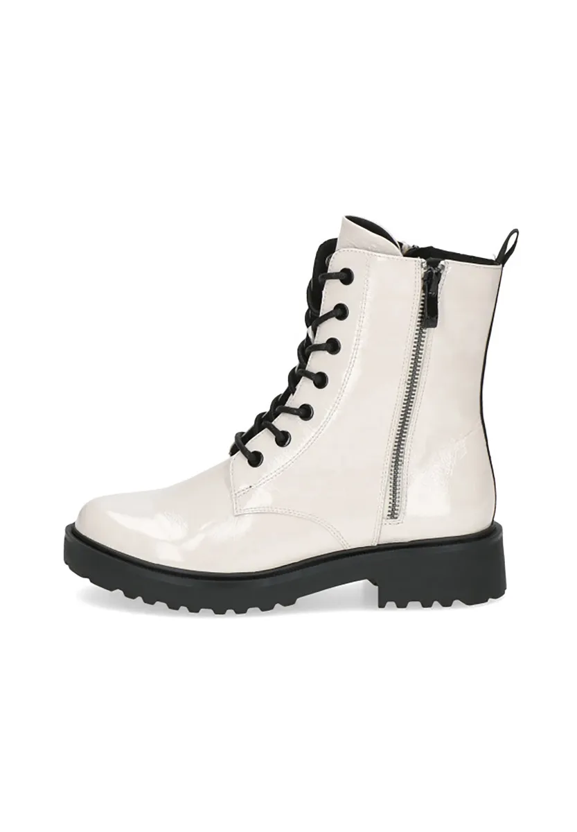 Plateaustiefelette - white