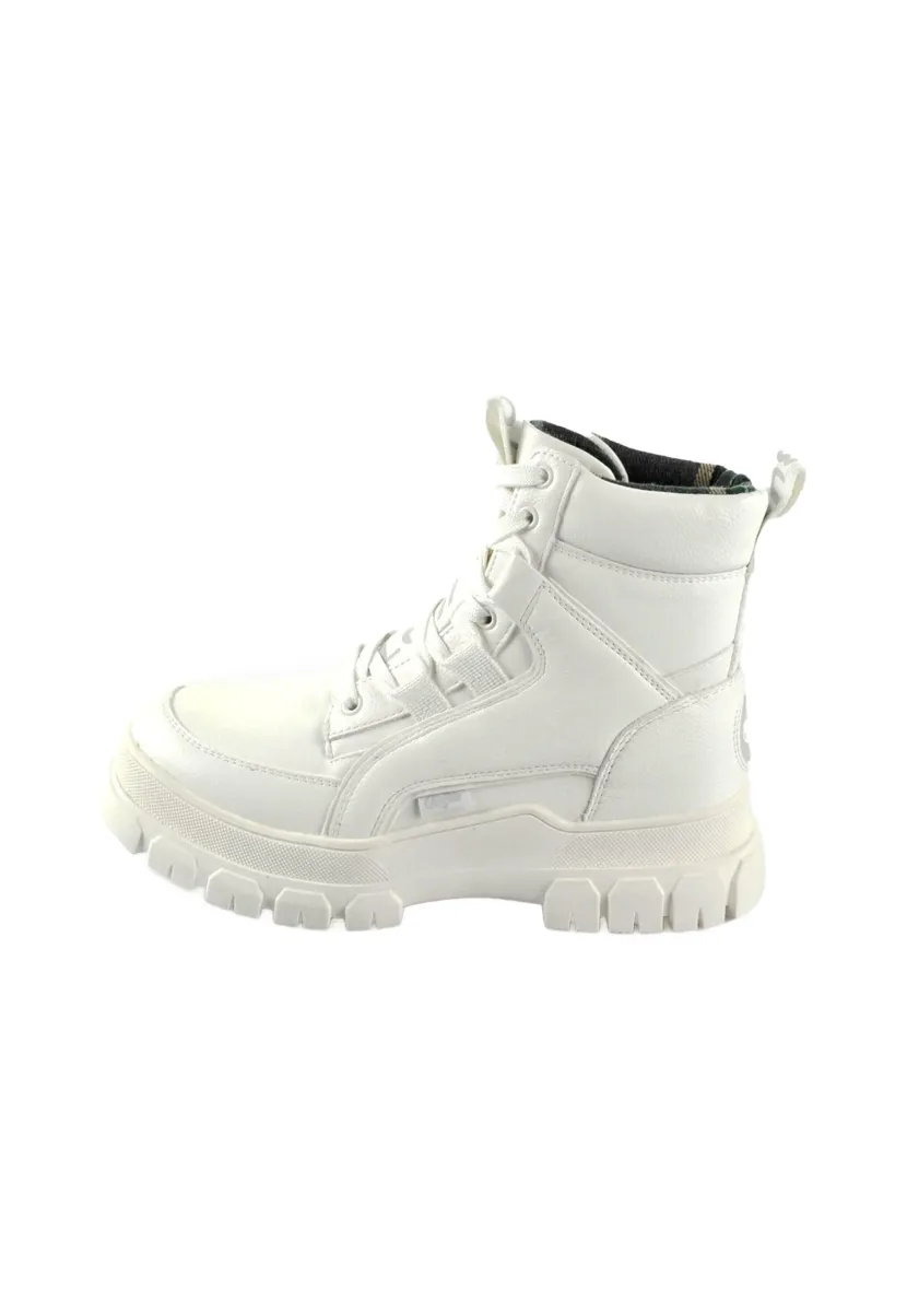 Plateaustiefelette - white
