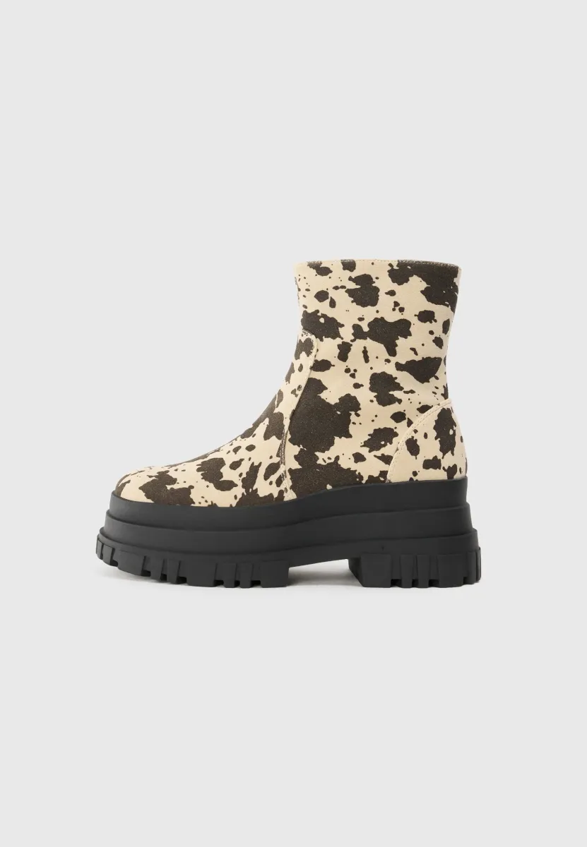 Plateaustiefelette - white/brown