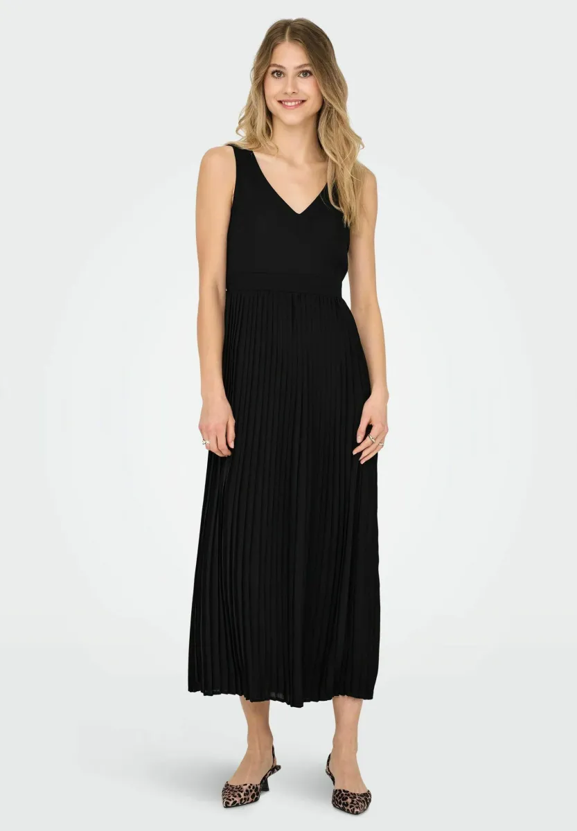 PLISSIERTES ONLALMA LANGES - Maxikleid - black