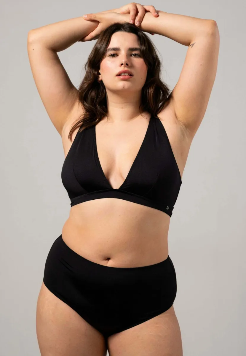 PLUNGE - Bikini-Top - black
