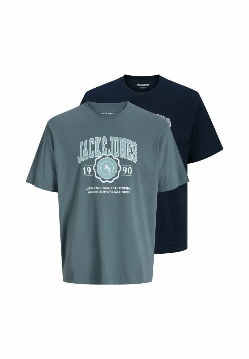 PLUS SIZE 2ER-PACK LOGO - T-Shirt print - sky captain