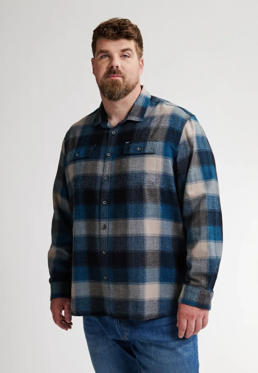 PLUS SIZE CHECKED  BILLINGS - Hemd - indie blue