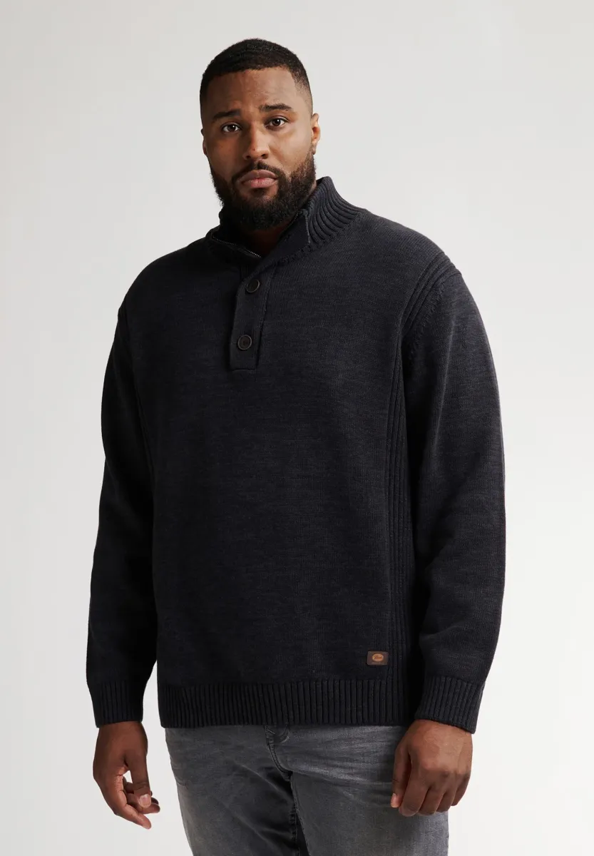 PLUS SIZE DUNES - Strickpullover - deep black