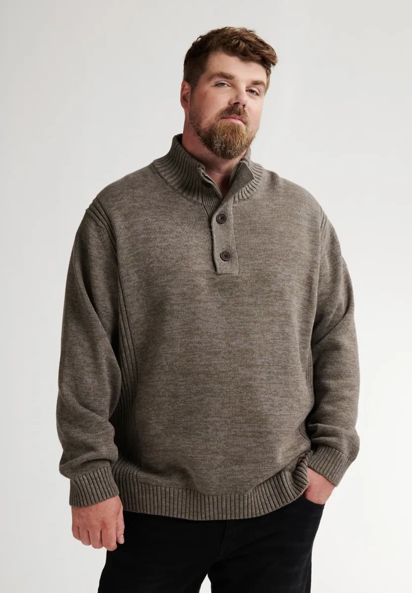 PLUS SIZE DUNES - Strickpullover - mossy stone