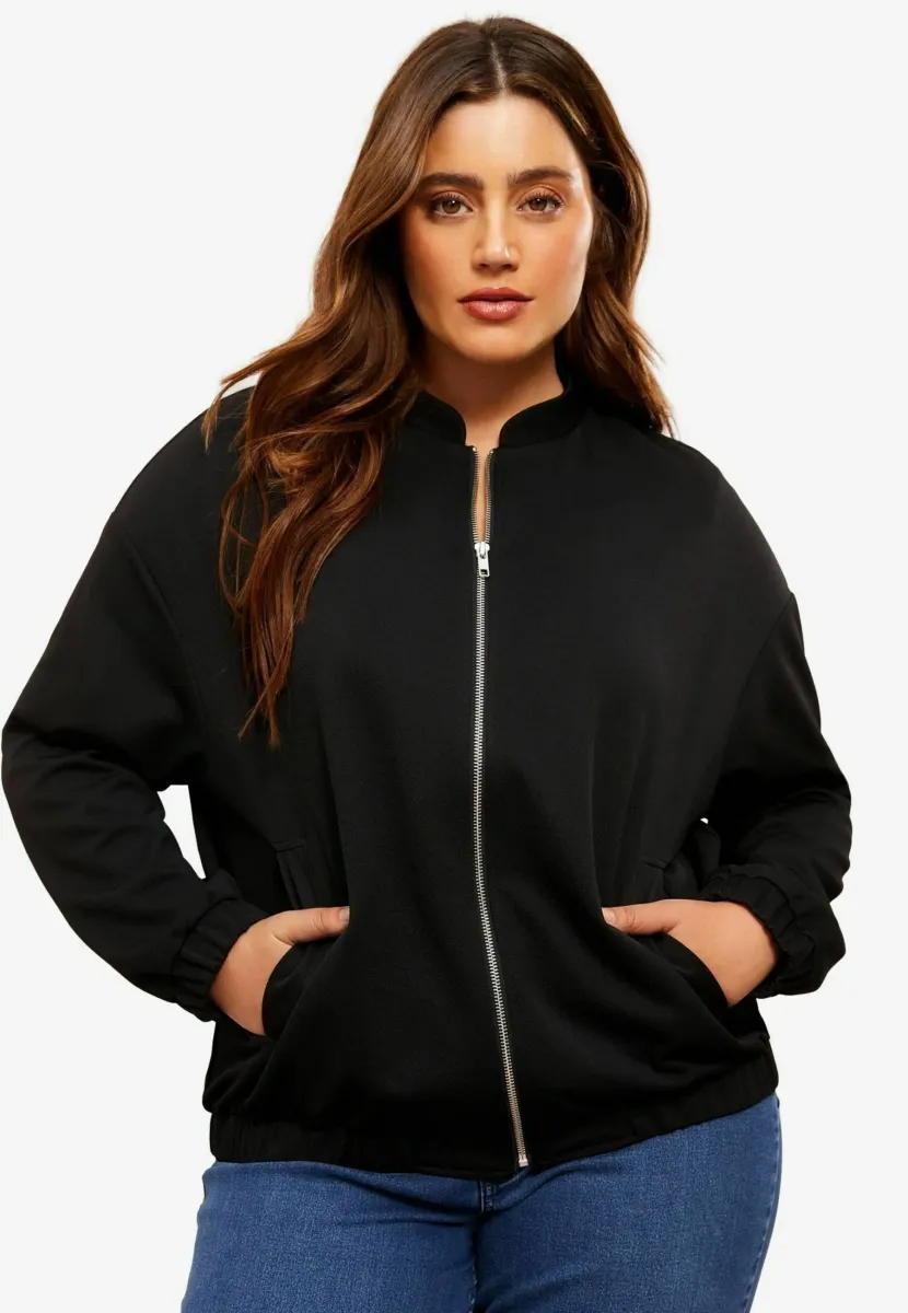 PLUS SIZE FIT - Bomberjacke - black