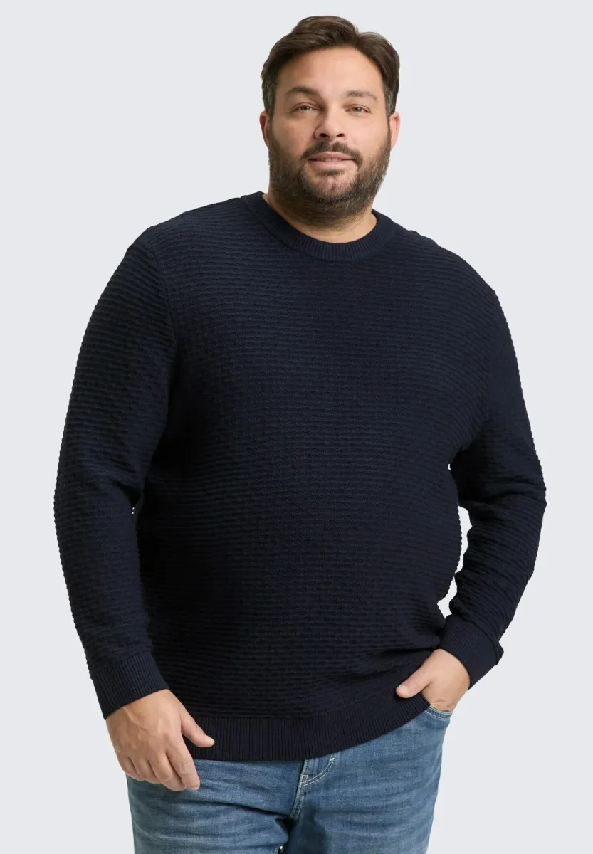 PLUS SIZE MIT RUNDHALSAUSSCHNITT - Strickpullover - sky captain blue