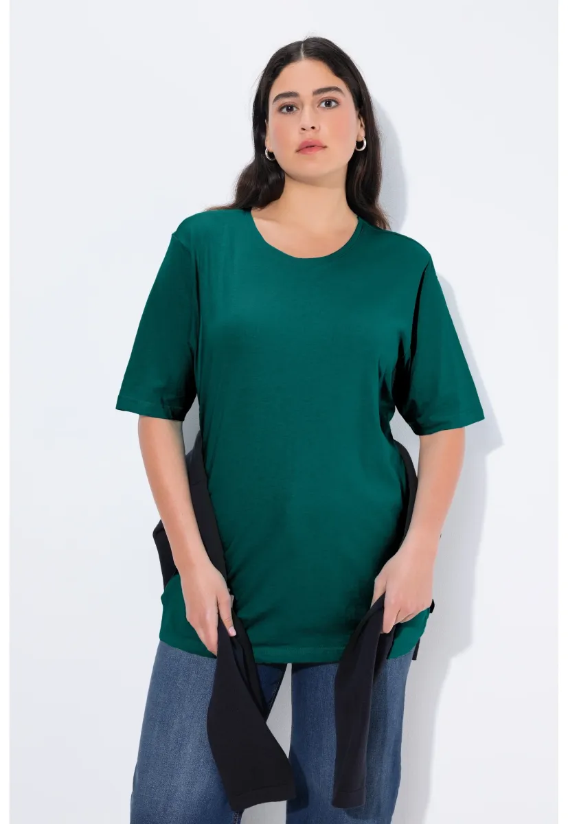PLUS SIZE SHORT SLEEVE TEE  - T-Shirt basic - petrol green