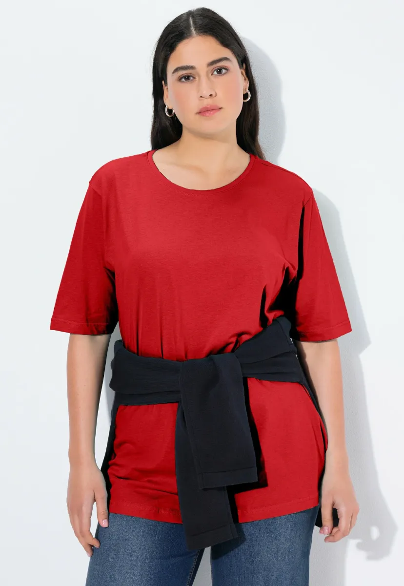 PLUS SIZE SHORT SLEEVE TEE  - T-Shirt basic - salsa