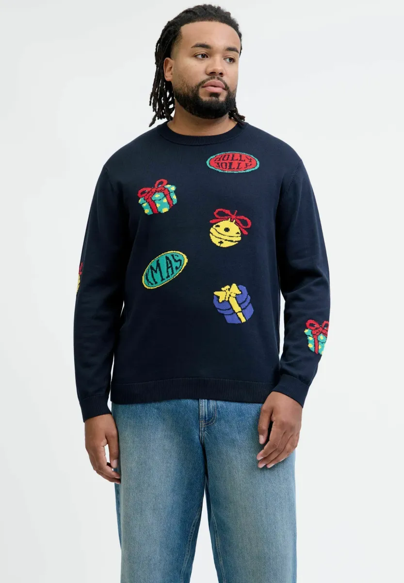 PLUS SIZE - Strickpullover - sky captain