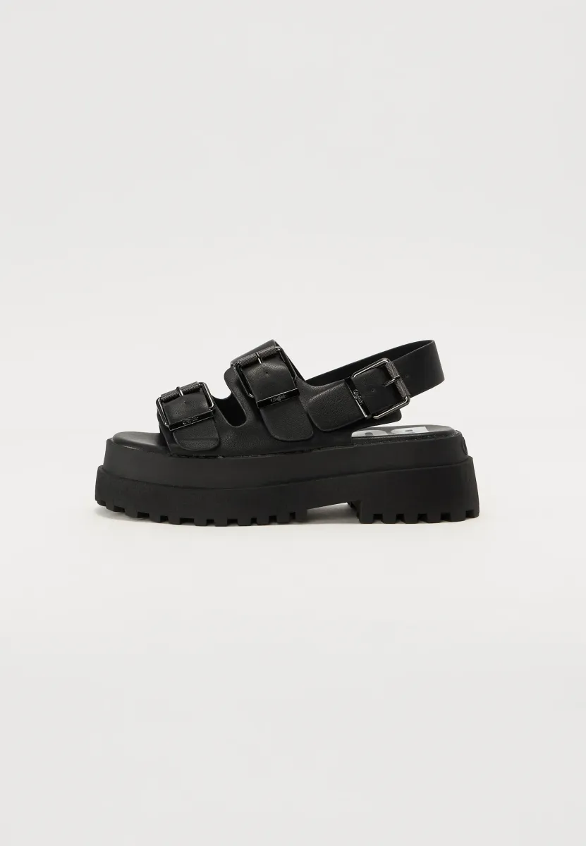 PLUTO ARI - Plateausandalette - black