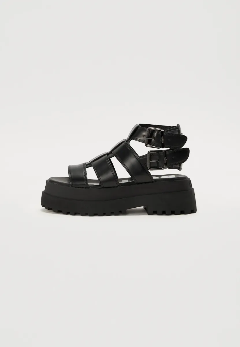 PLUTO - Plateausandalette - black