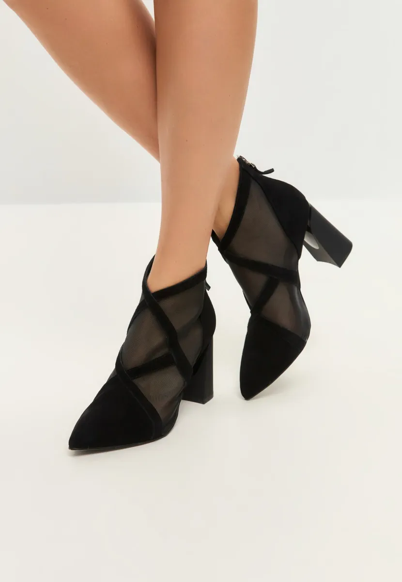 POINTED TOE - High Heel Stiefelette - black
