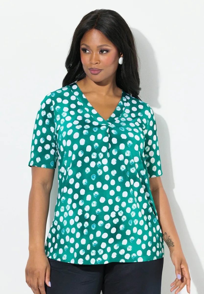 POLKA DOT SHORT SLEEVE - T-Shirt print - teal