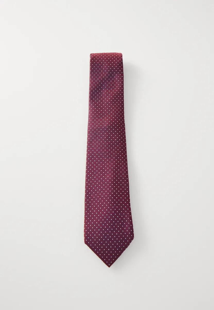 POLKA DOT TIE - Krawatte - wine