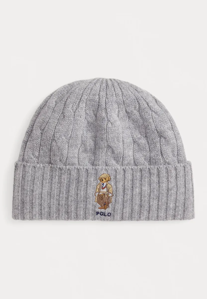 POLO BEAR CABLE WOOL CASHMERE BEANIE - Mütze - andover