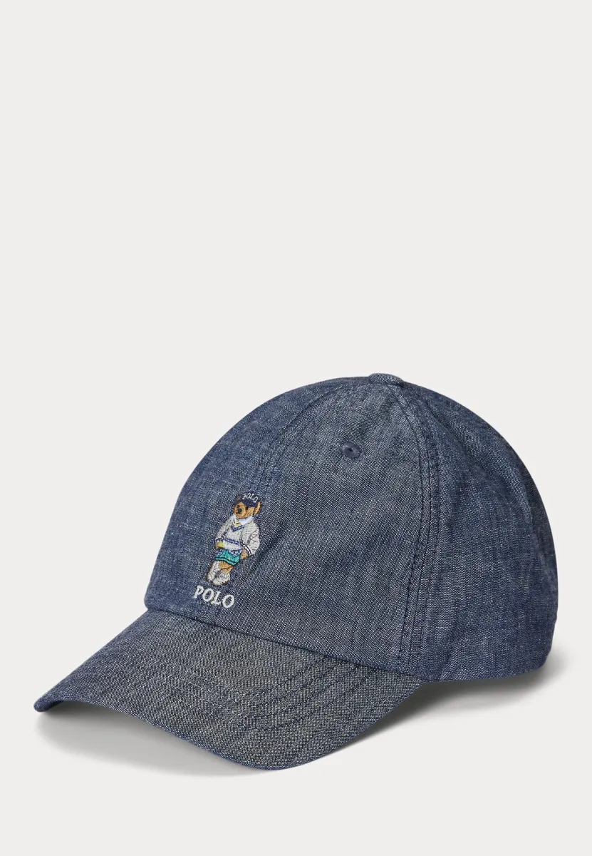 POLO BEAR COTTON CHAMBRAY BALL CAP UNISEX - Cap - blue denim