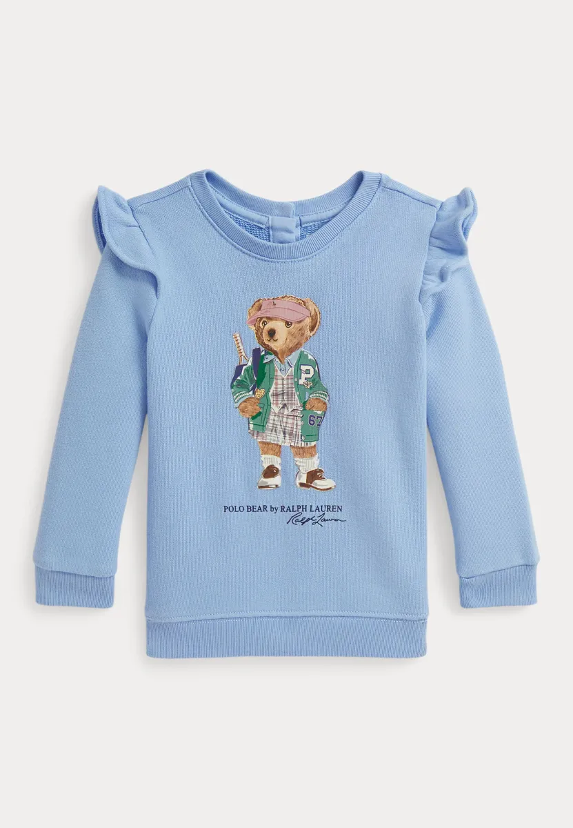 POLO BEAR RUFFLED FLEECE SWEATSHIRT - Sweatshirt - chambray blue