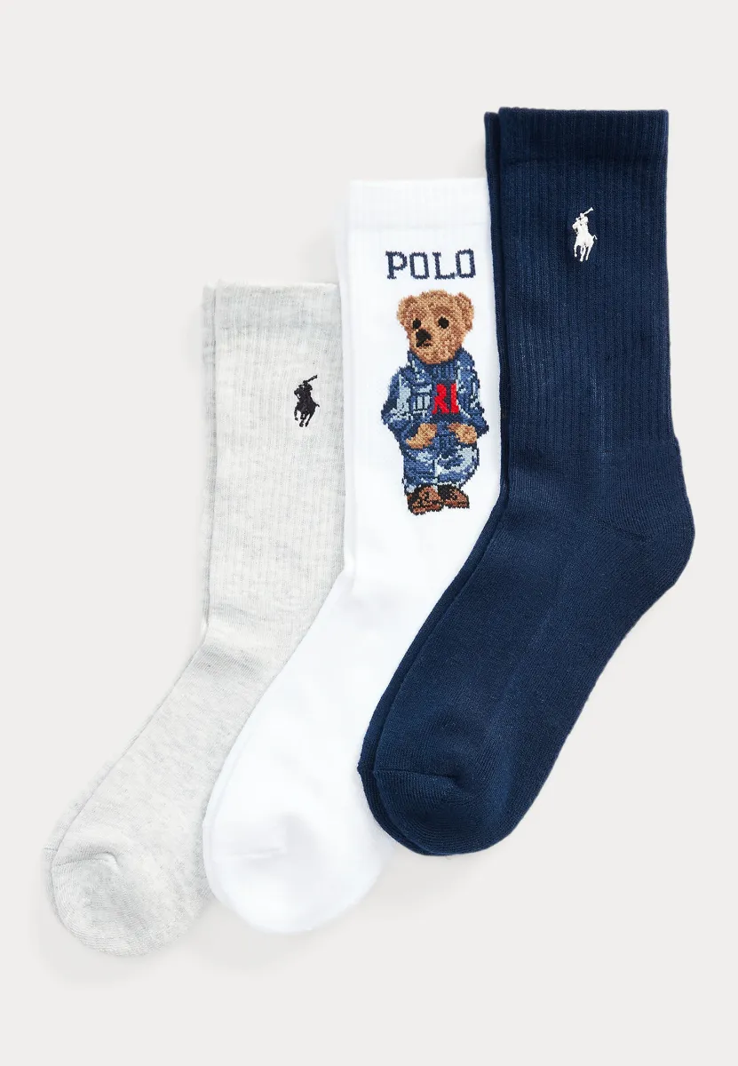 POLO BEAR SOCK 3 PACK - Socken - whast