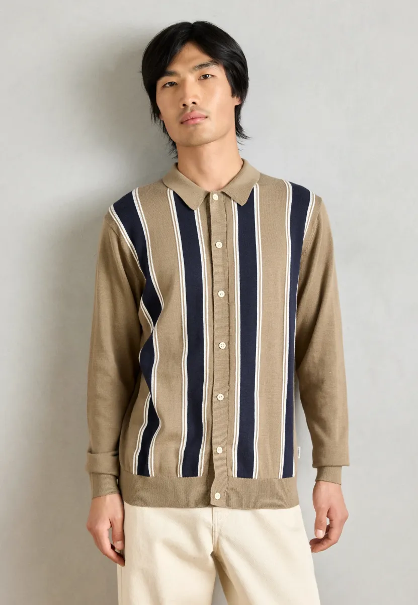 POLO CARDIGAN  - Strickjacke - dark stone