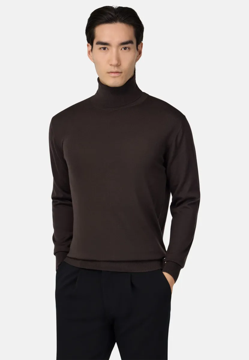 POLO NECK - Strickpullover - brown
