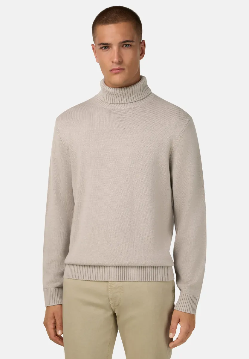 POLO NECK - Strickpullover - sand
