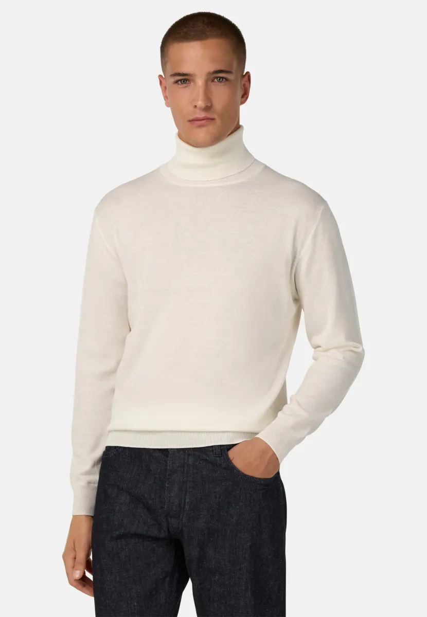 POLO NECK - Strickpullover - white