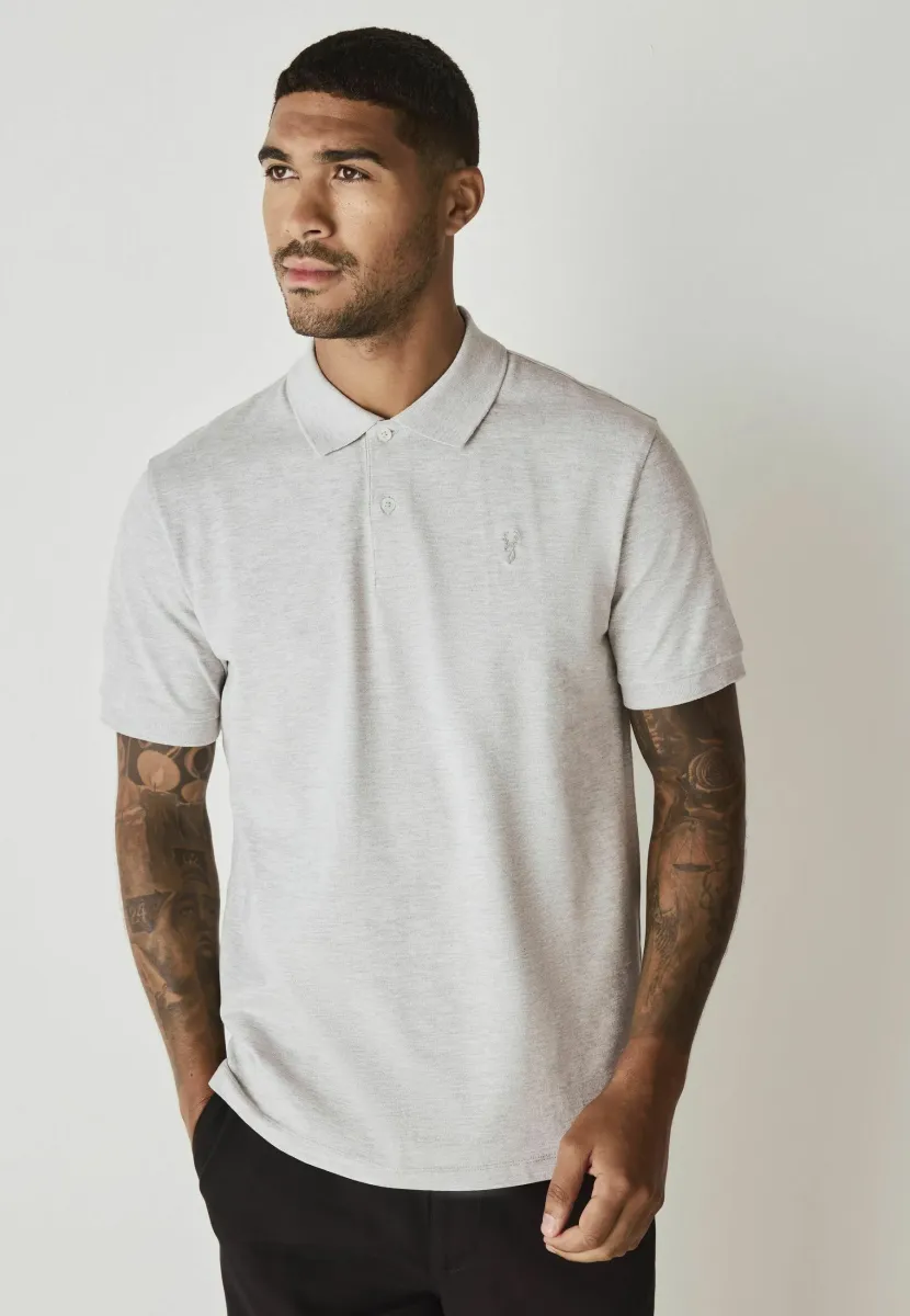 Poloshirt - light grey marl